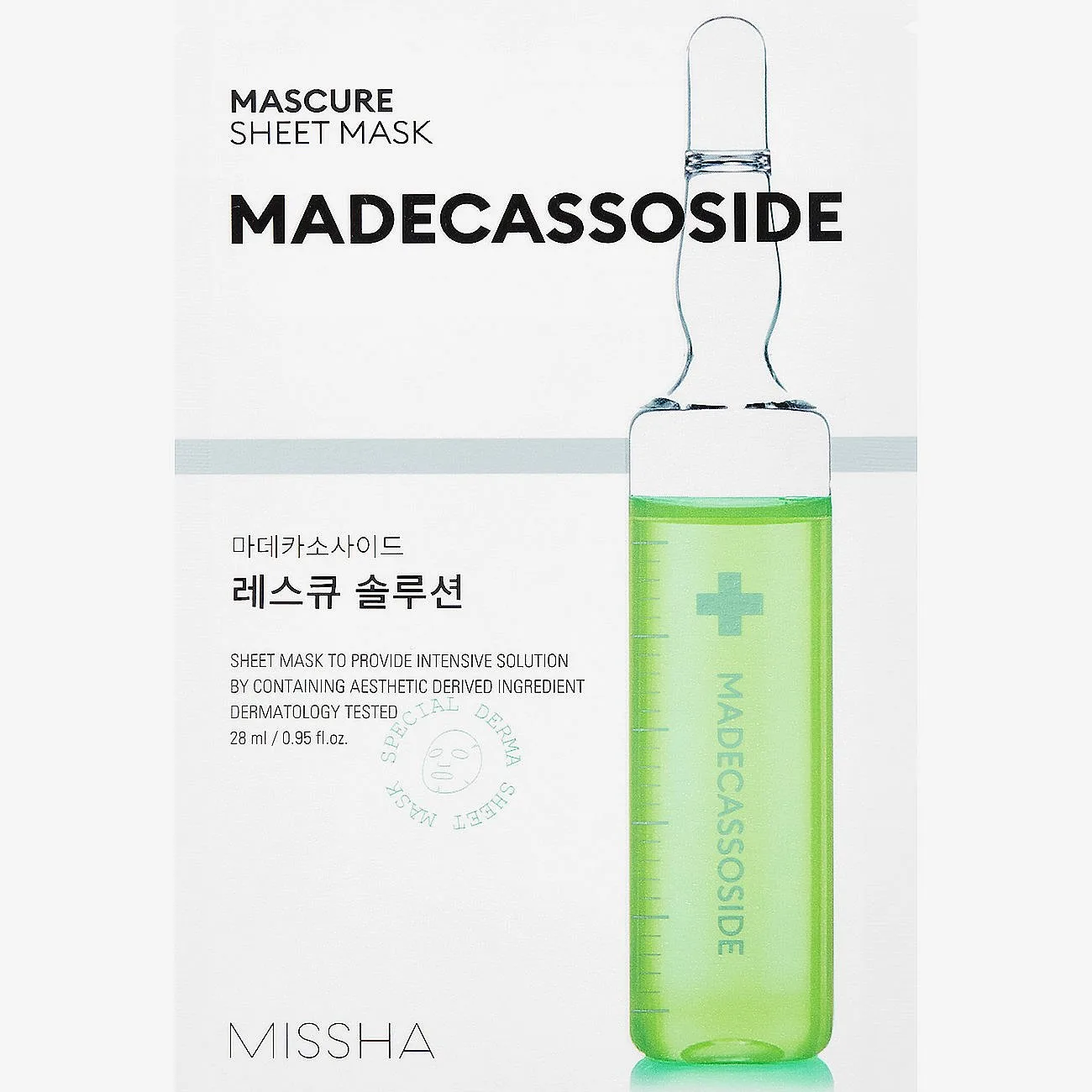 Missha Mascure Madecassoside Nourishing Sheet Mask för känslig och irriterad hud 28 ml