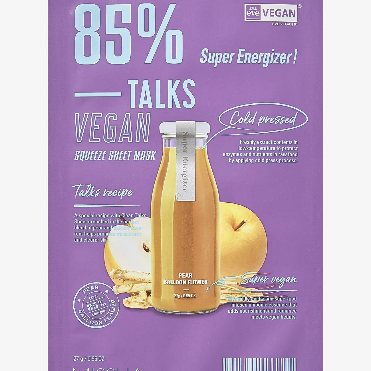 Missha Talks Vegan Squeeze Sheet Mask Super Energizer