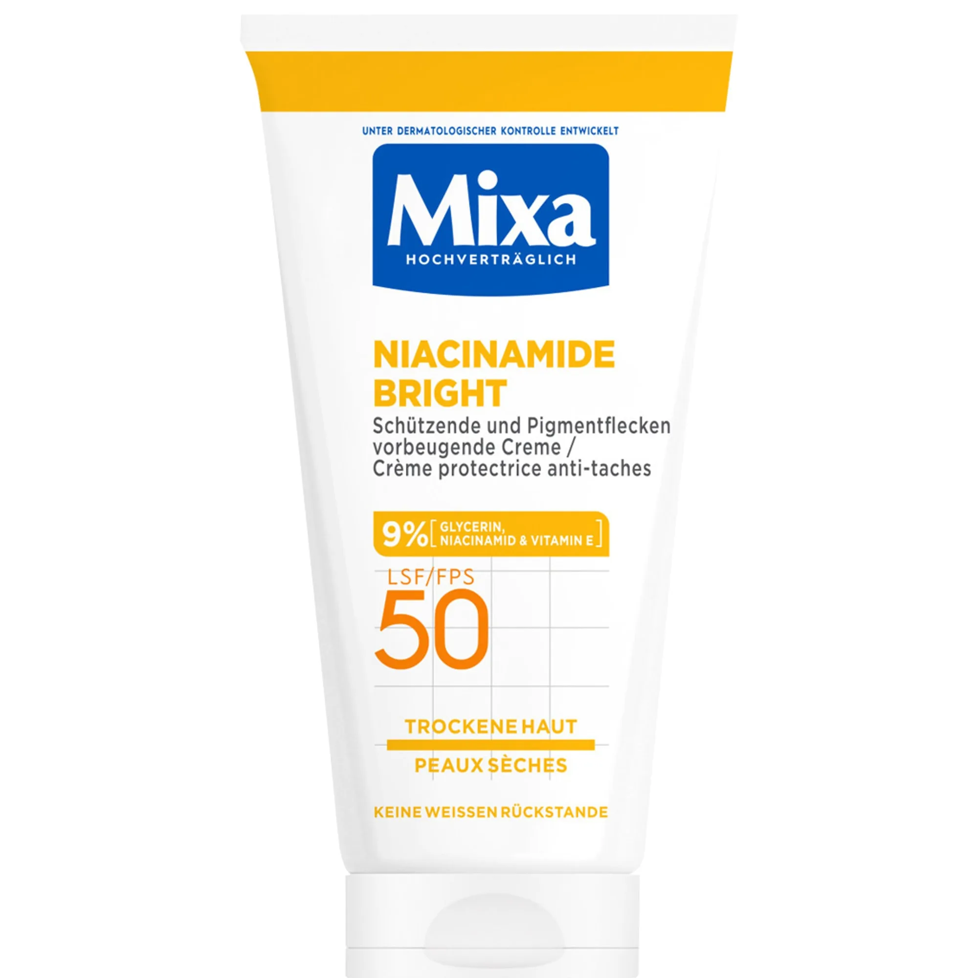 Mixa Niacinamide bright SPF 50 anti-pigmentfläckar Body cream