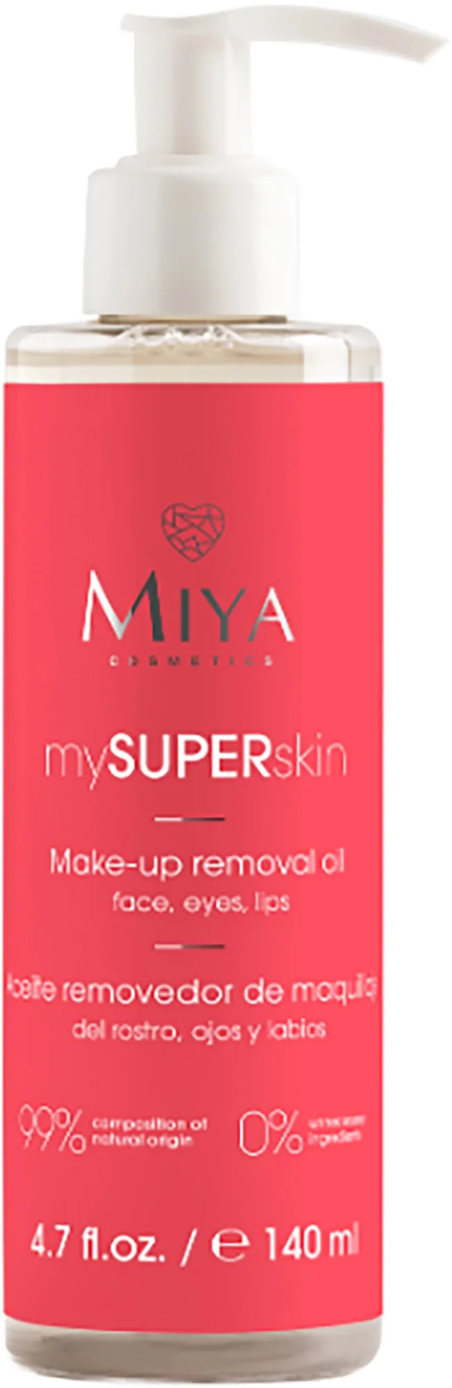 Miya Mysuperskin Make-Up Removal Oil Face, Eyes And Lips 140 ml