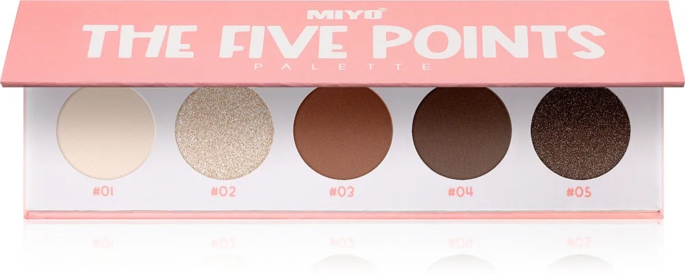 Miyo Eyeshadow The five points Palett för ögonskugga Skugga 27 Purple heart 1 st.
