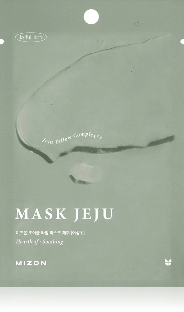 Mizon Joyful Time Jeju Heartleaf Lindrande arkmask för ansiktet För torr och skadad hud 23 g
