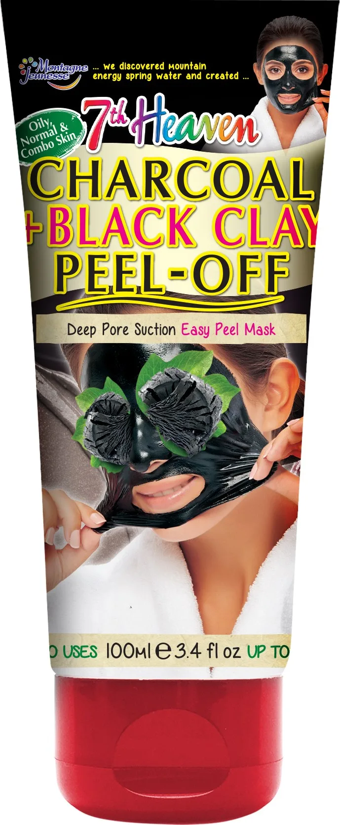 7th Heaven Charcoal + Black Clay Peel Off Tube 100 ml