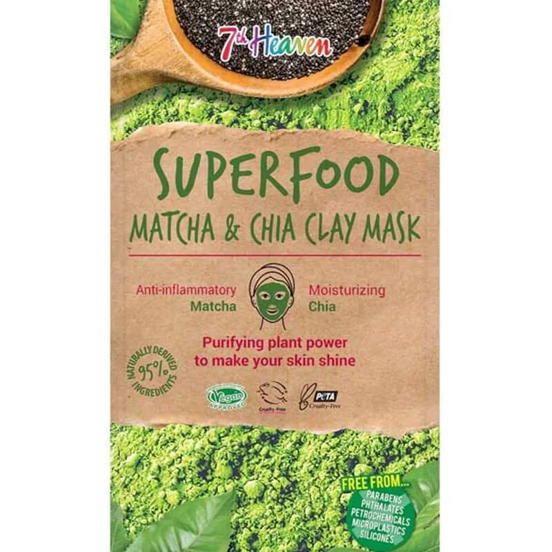 7th Heaven Superfood Matcha & Chia Clay Mask 10 g 1 stk.