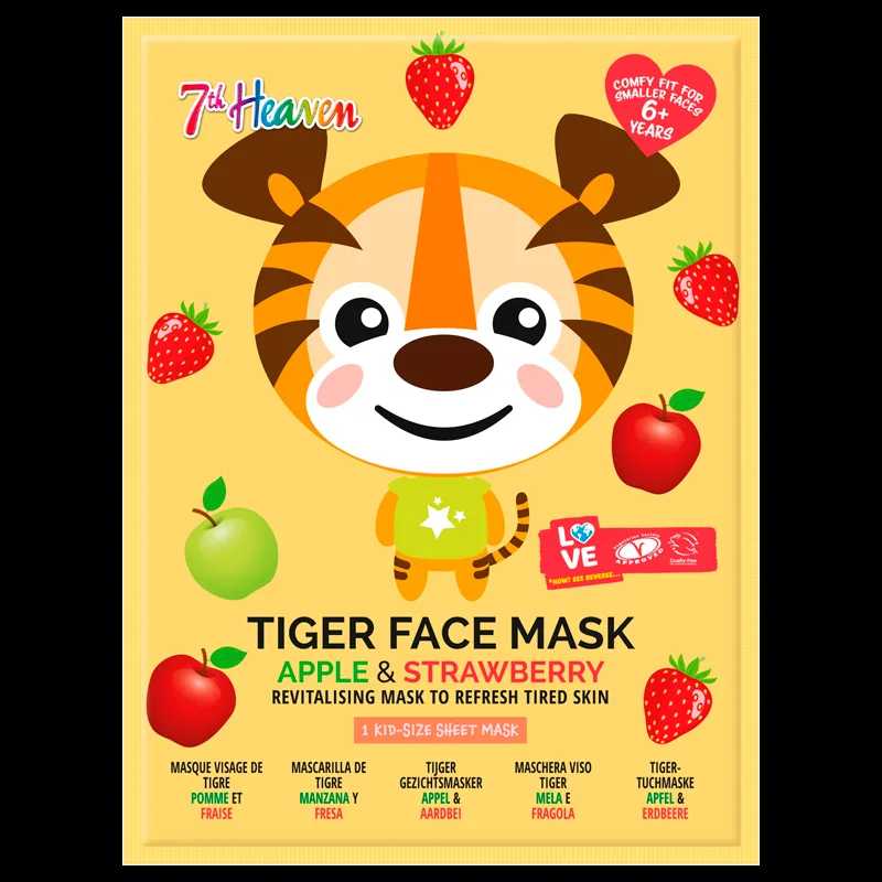7th Heaven Tiger Face Sheet Mask For Kids (1 stk)