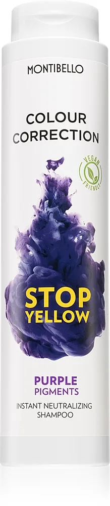 Montibello Colour Correction Stop Yellow shampoo valkaistuille ja vaaleille hiuksille keltaisia sävyjä neutralisoiva 300 ml