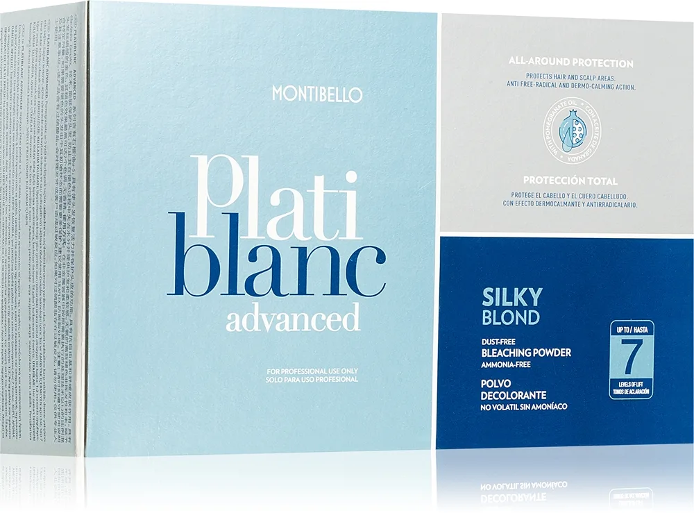 Montibello Plati blanc Lysnende pudder med lavendel Extreme blond 2x500 g