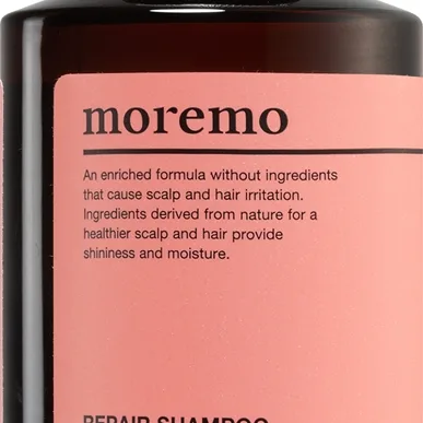 moremo Repair Shampoo R Djupt regenererande schampo För skadat och ömtåligt hår 300 ml