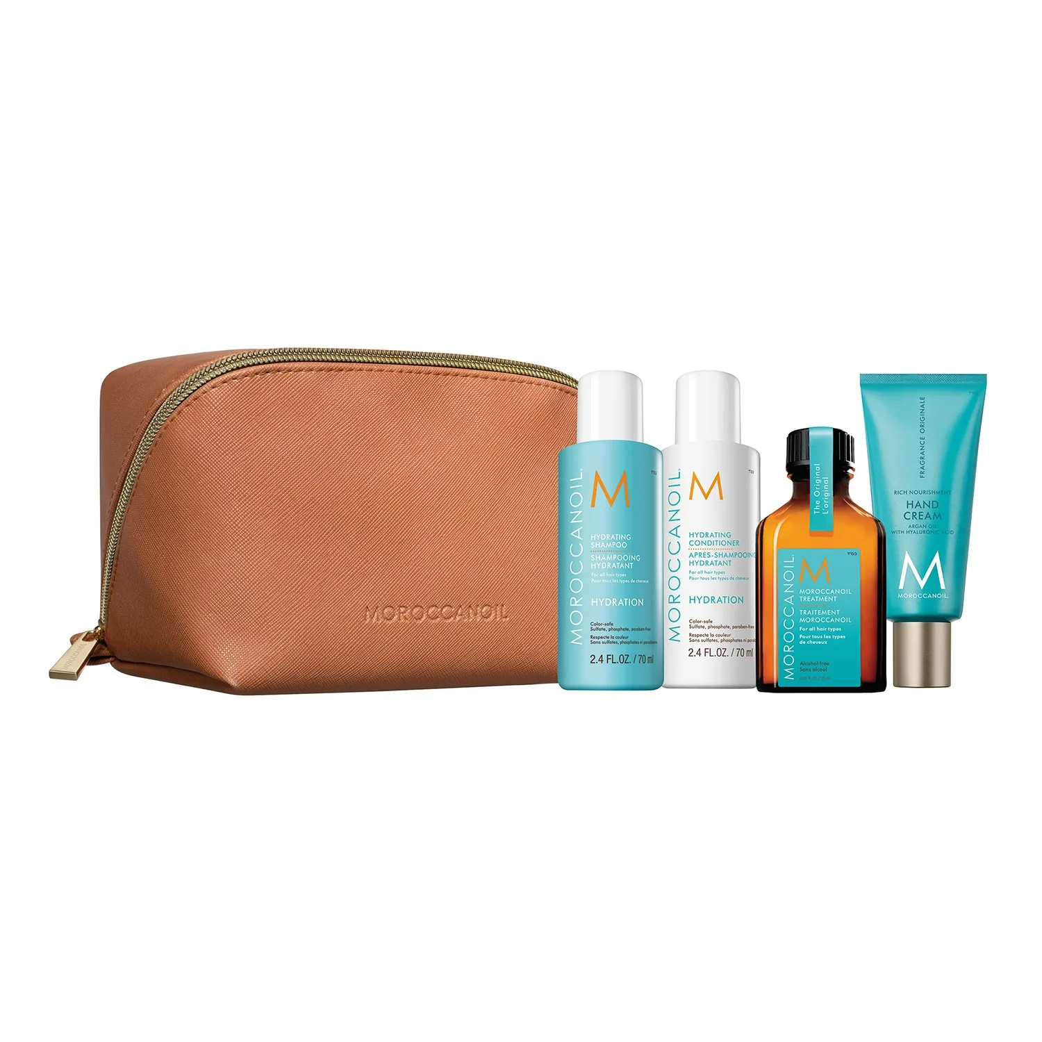 Moroccanoil Hydration Kit matkasarja ravitsemaan ja kosteuttamaan meikkipussi 1 kpl