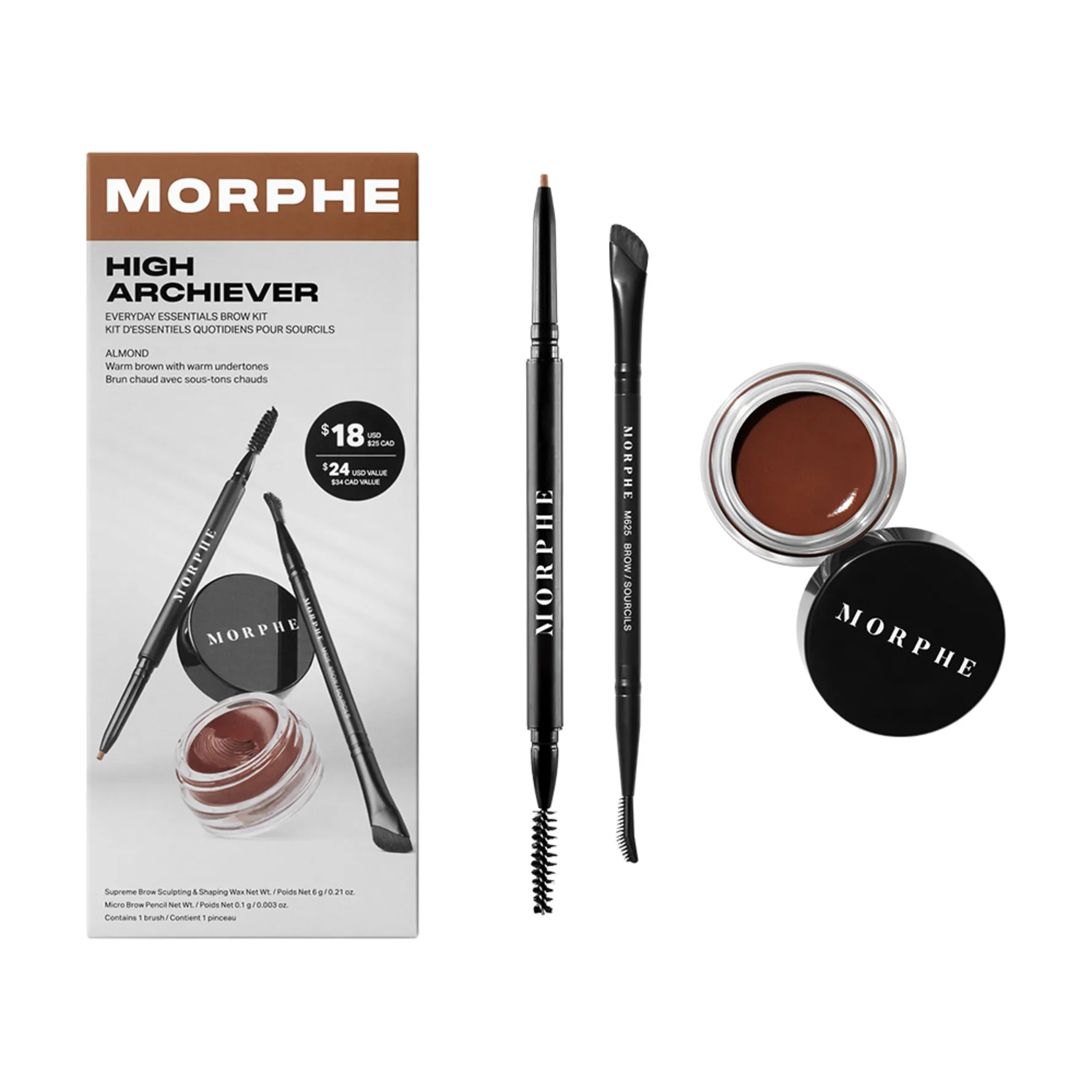 High Archiever Everyday Essentials Brow Kit Almond