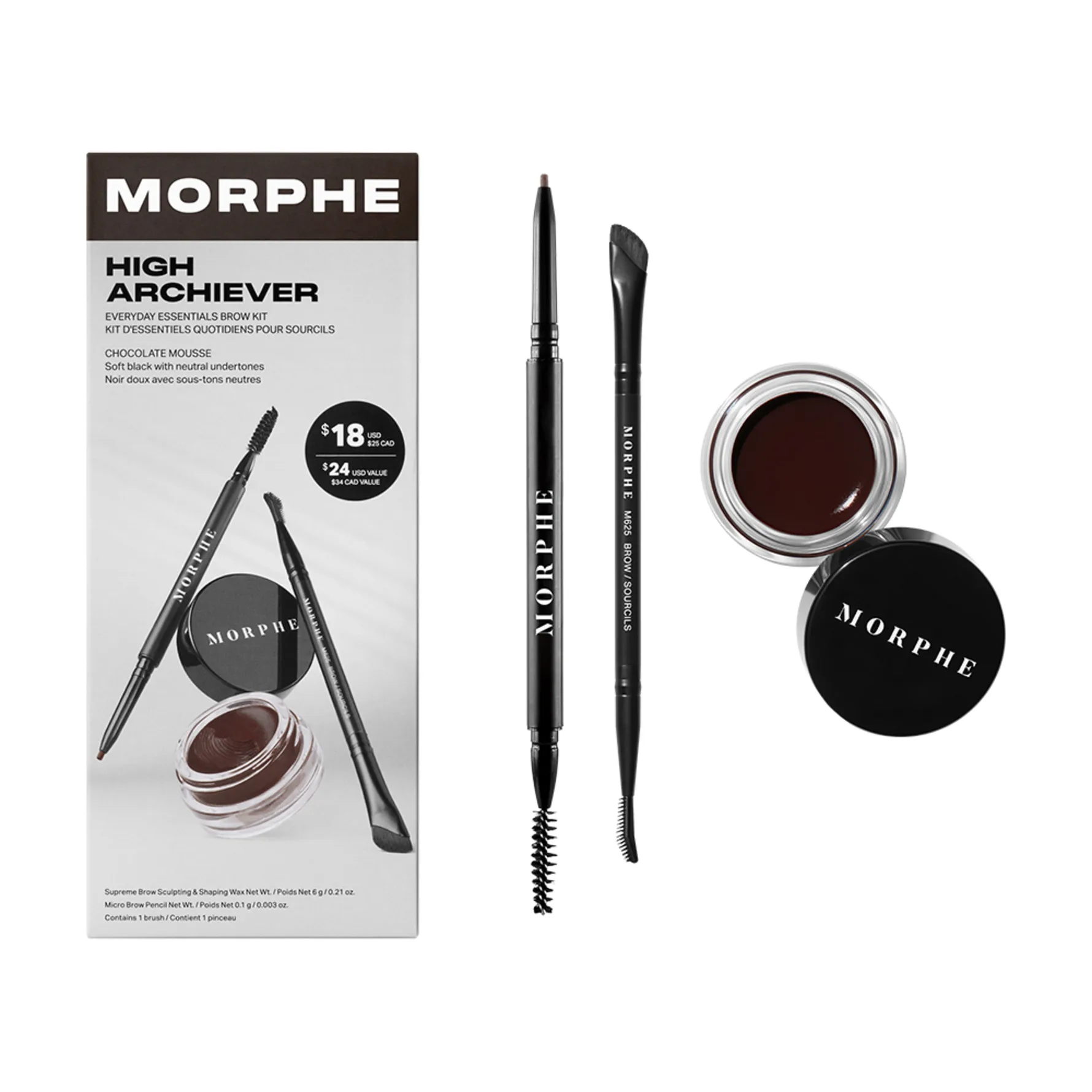 High Archiever Everyday Essentials Brow Kit Chocolate Mousse
