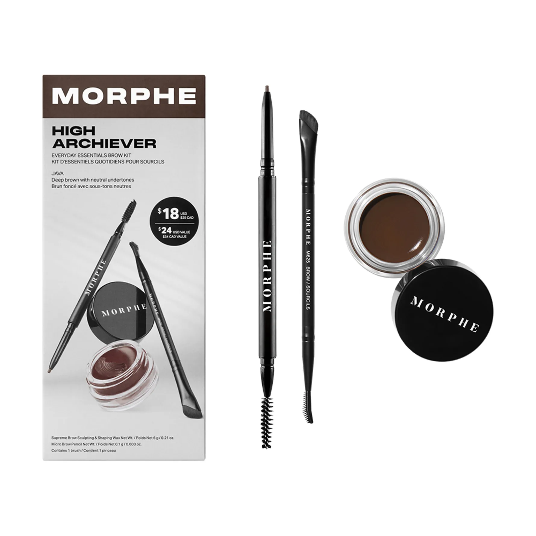 High Archiever Everyday Essentials Brow Kit Java