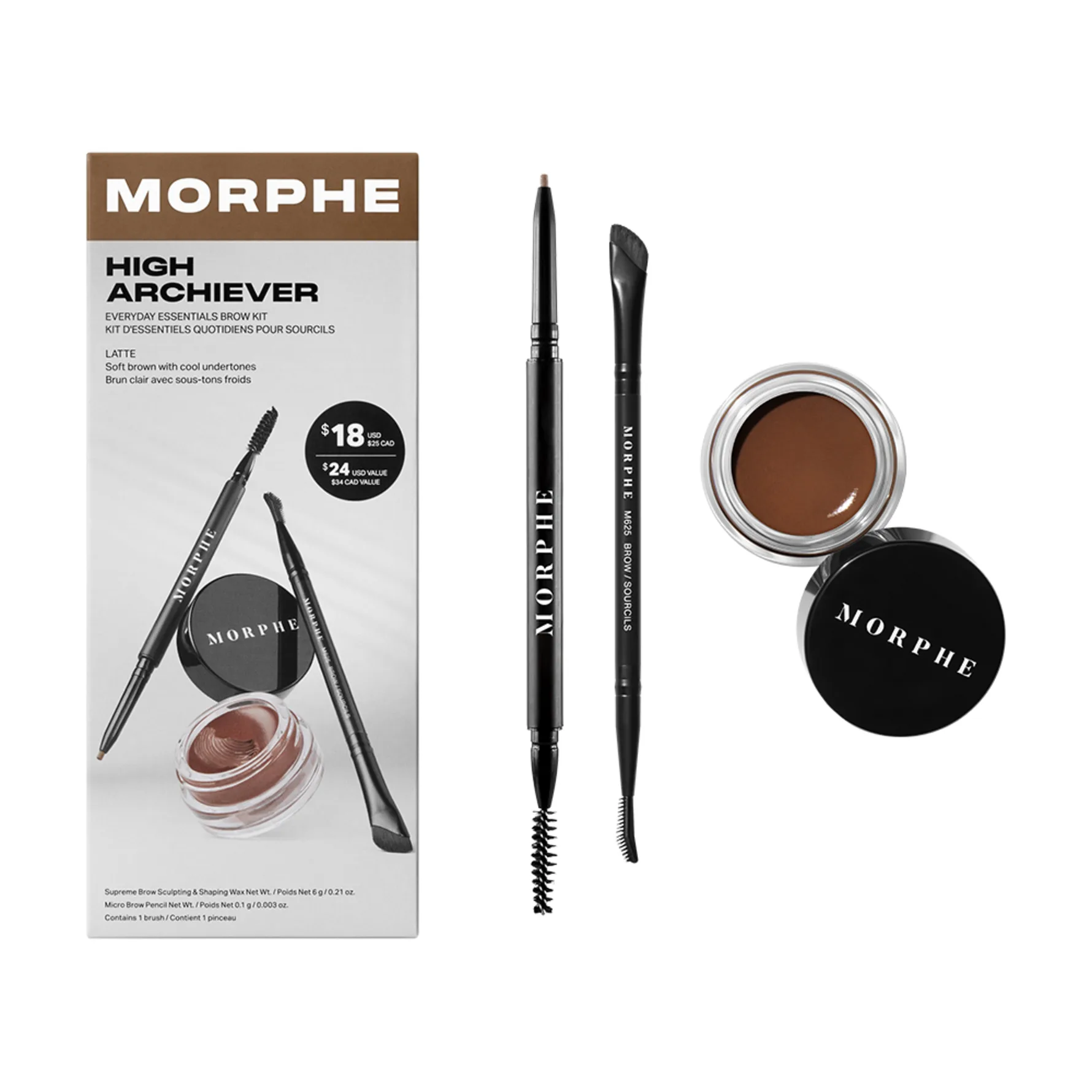 High Archiever Everyday Essentials Brow Kit Latte