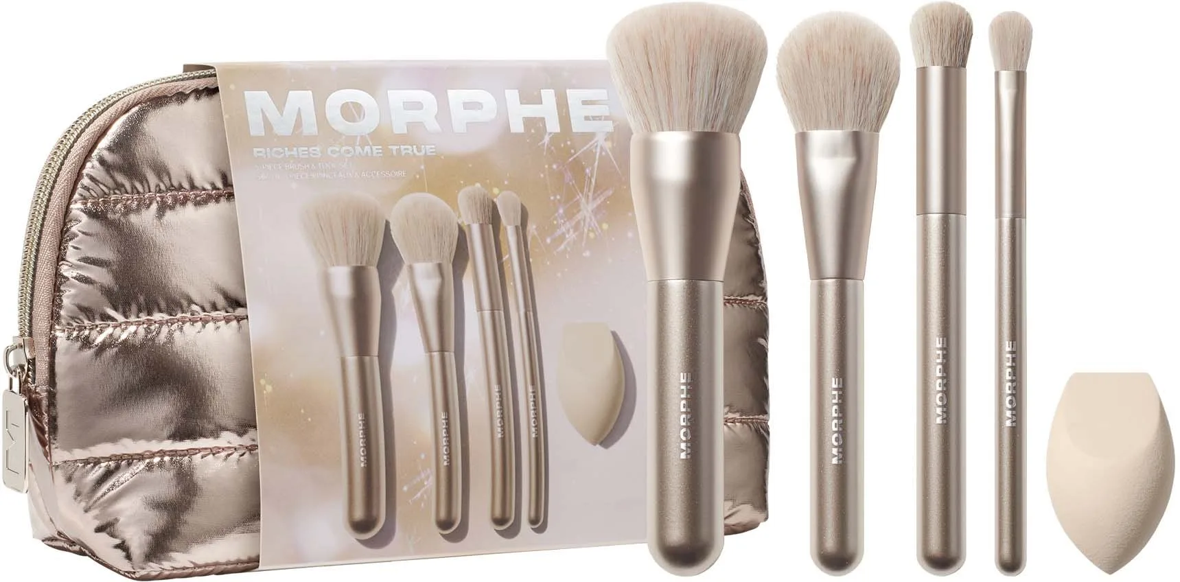 Morphe Holiday 2026 Riches Come True 5-Piece Brush & Tool Set