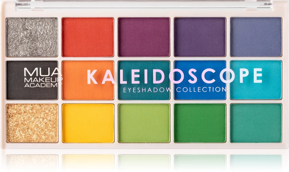 MUA Makeup Academy Eyeshadow Collection 15 Shade Palette Palett för ögonskugga Skugga Kaleidoscope 12 g