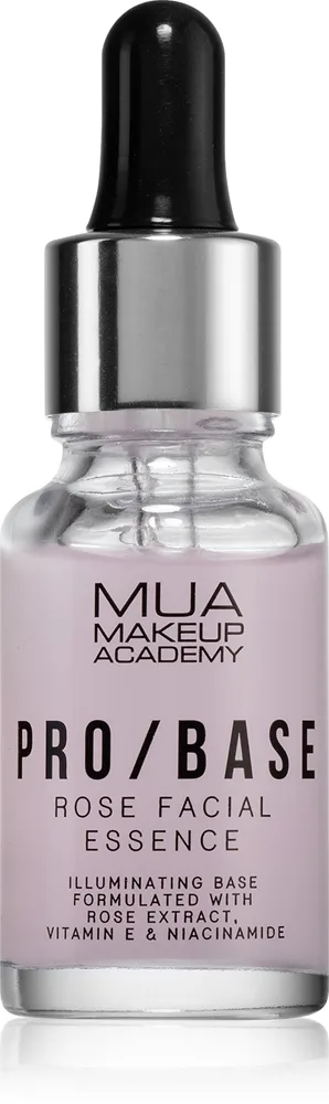 MUA Makeup Academy PRO/BASE Rose kirkastava meikinpohjustusvoide sisältää ruusunmarjauutetta 15 ml
