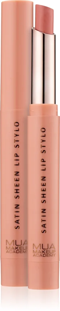 MUA Makeup Academy Satin Sheen satiininen huulipuna sävy Super Nude 1.5 g
