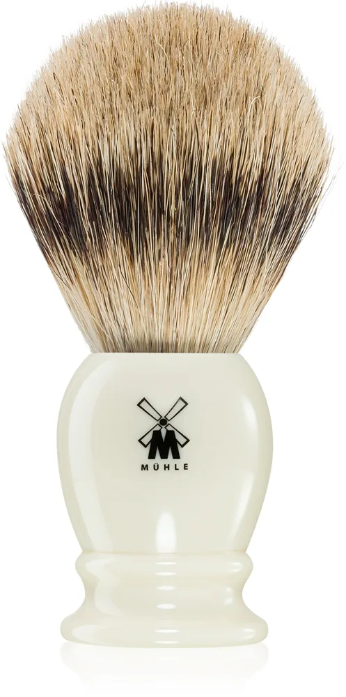 Mühle CLASSIC Silvertip Badger Faux Ivory partasuti mäyränharjaksesta Medium 1 kpl