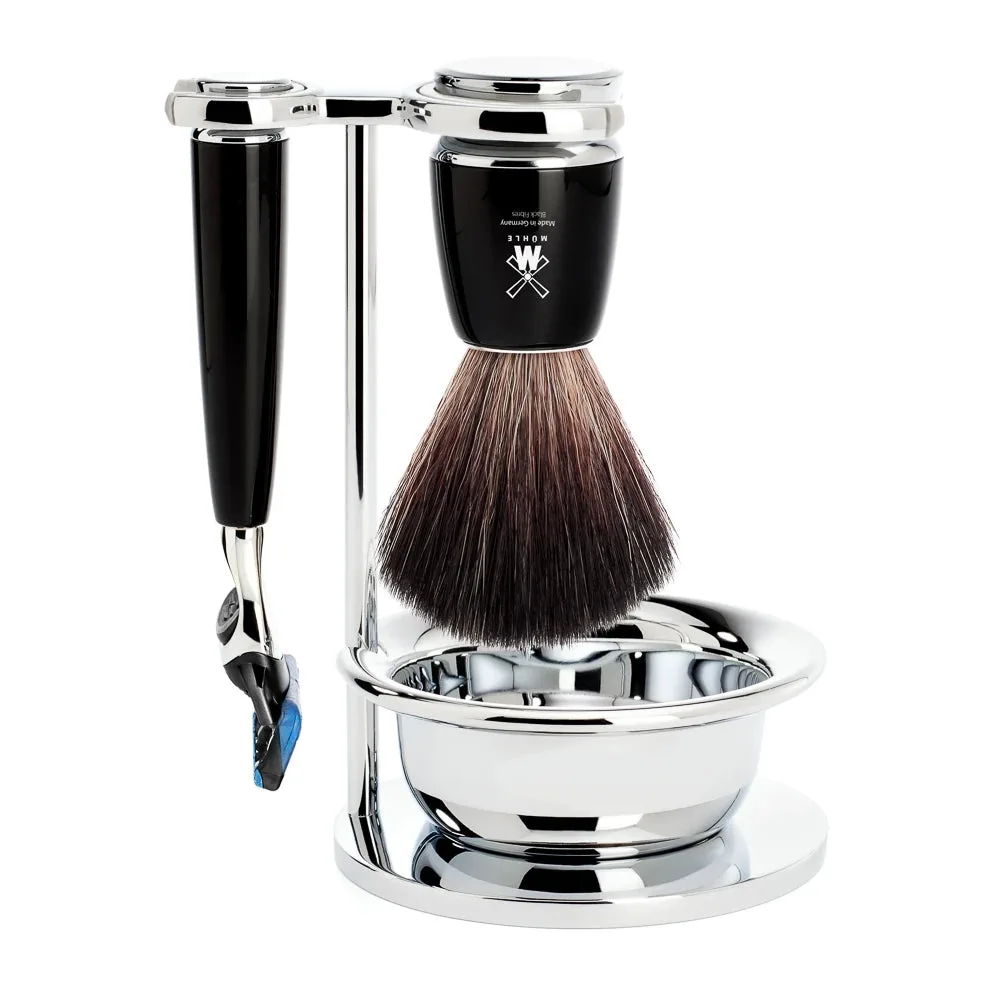 Mühle Rytmo Fusion Parranajosetti Black Fibre-Resin With Bowl Black