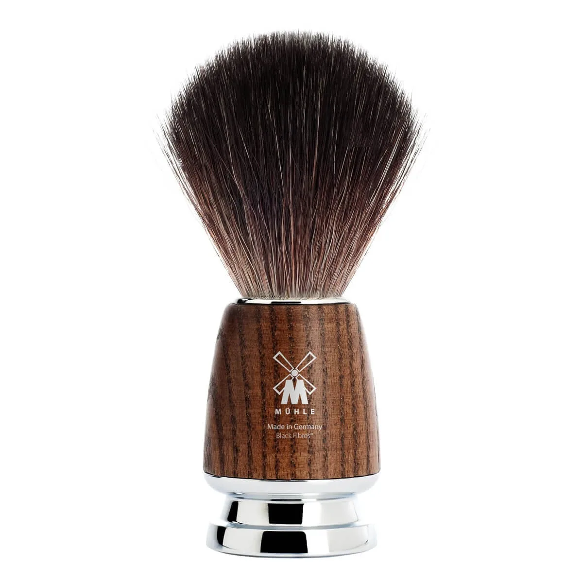 Mühle Rytmo Shaving Brush Ash Steamed Synthetic Black Fibre