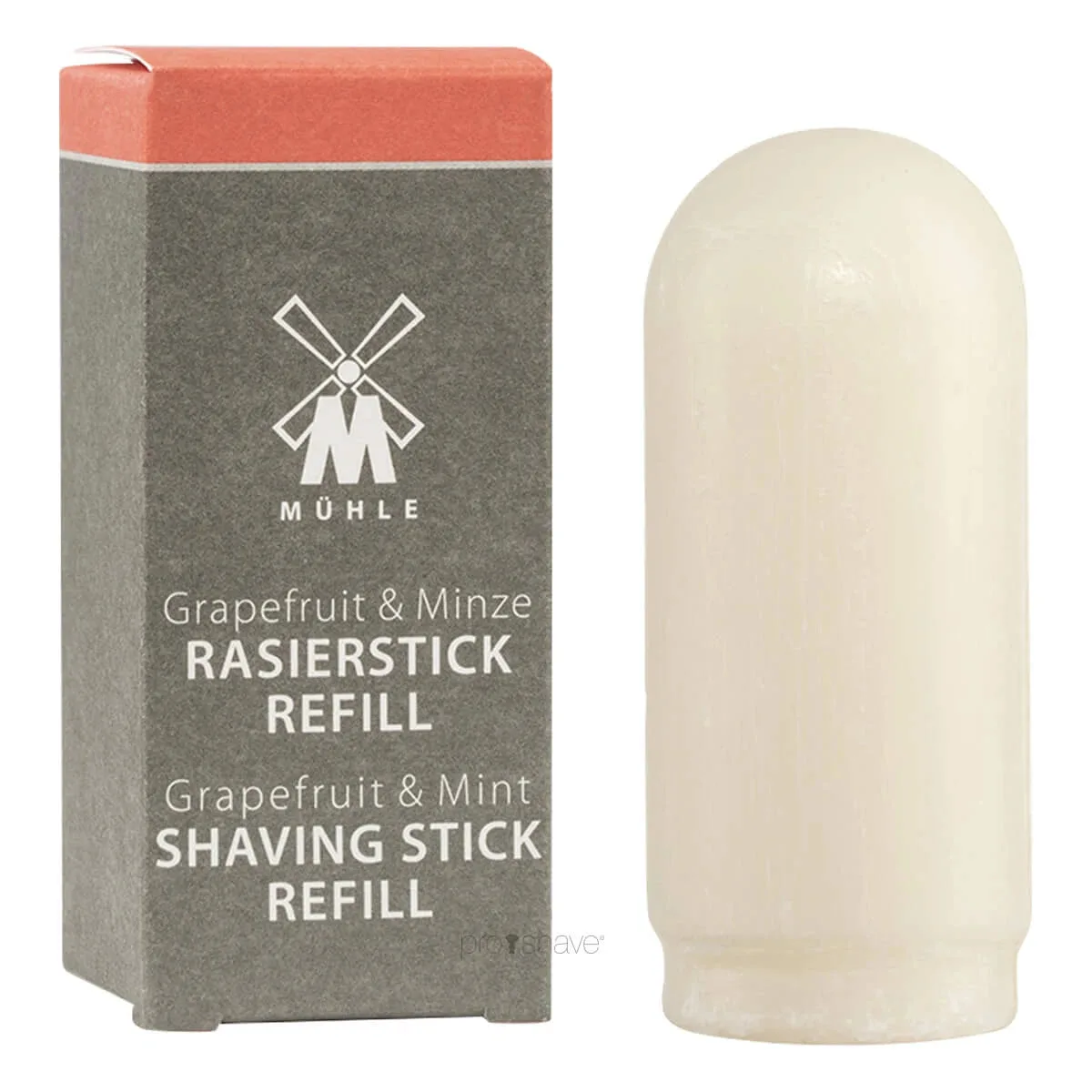 Mühle Shaving Barbersæbe, Shavestick REFILL, Grapefrugt & Mint, 37 gr.