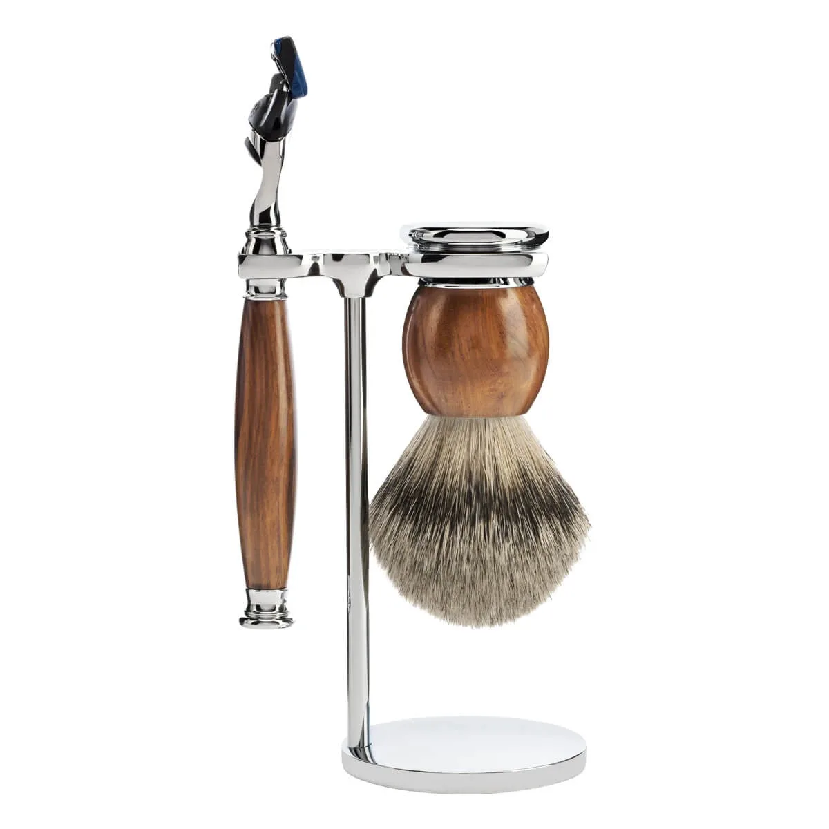 Mühle Shaving Barbersæt med Skraber, Barberkost og Holder, Sophist, Ironwood