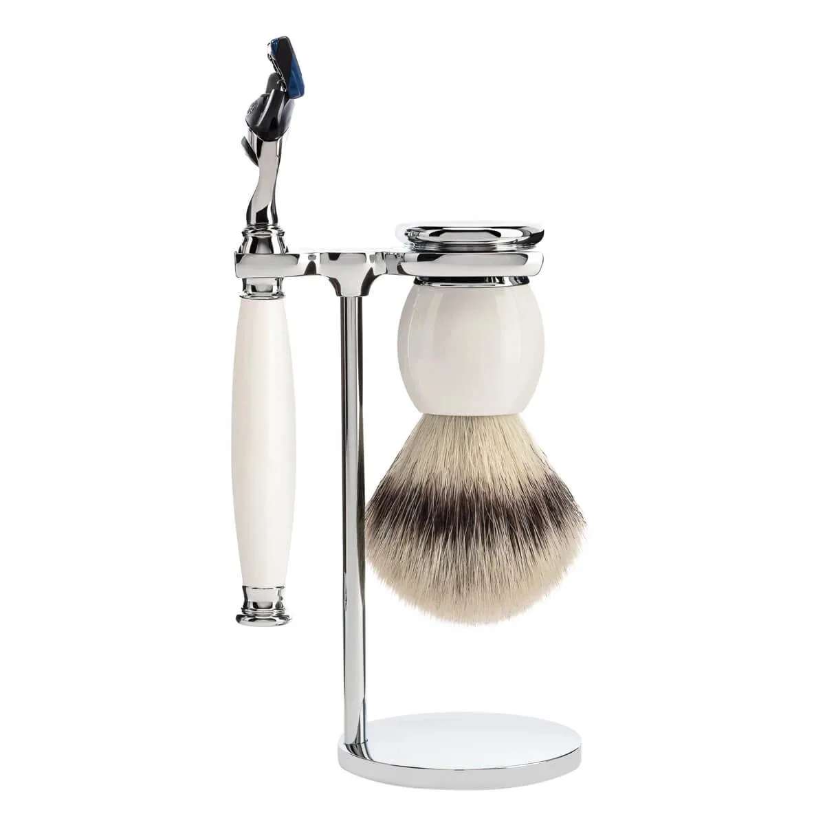 Mühle Shaving Barbersæt med Skraber, Barberkost og Holder, Sophist, Porcelæn