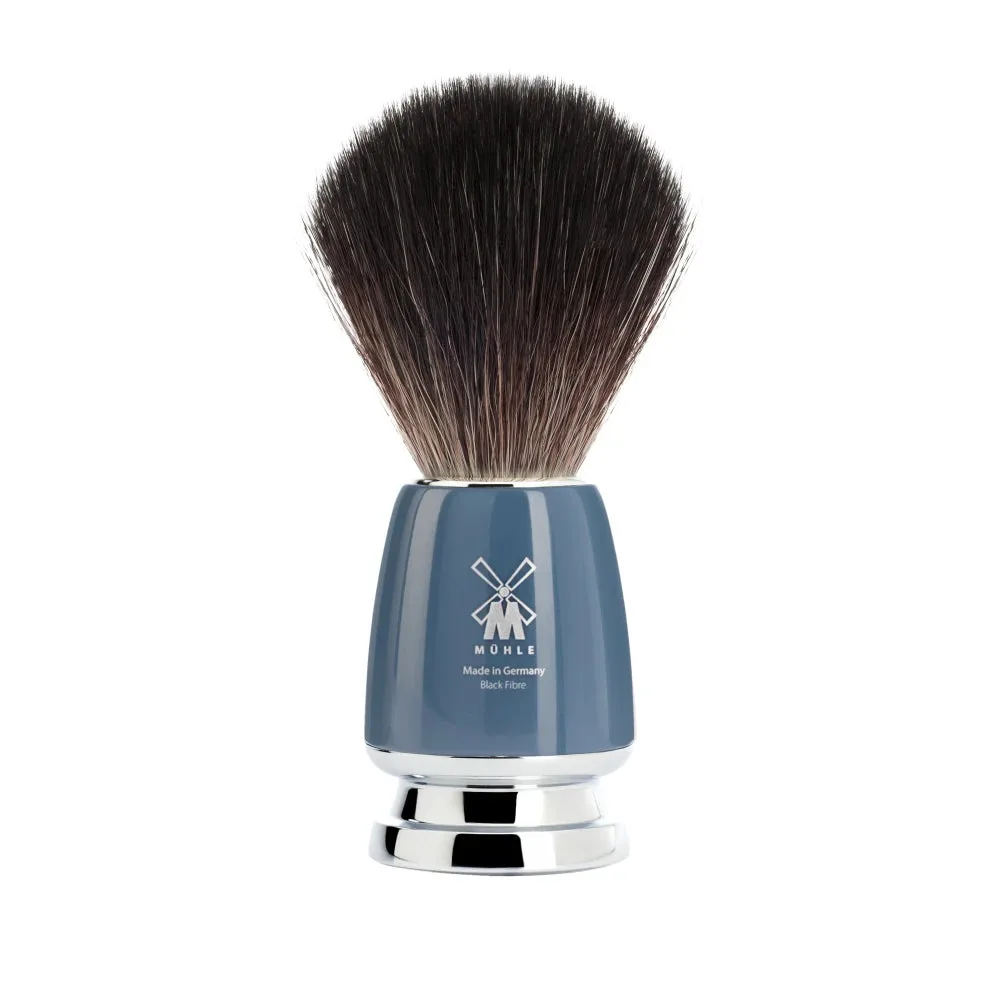 Mühle Shaving Black Fibre Barberkost, 21 mm, Rytmo, Petroleumsblå