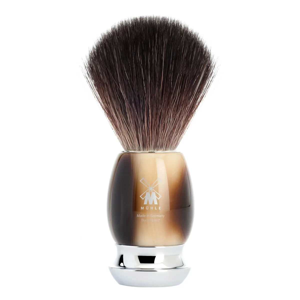 Mühle Shaving Black Fibre Barberkost, 21 mm, Vivo, Brunt Horn