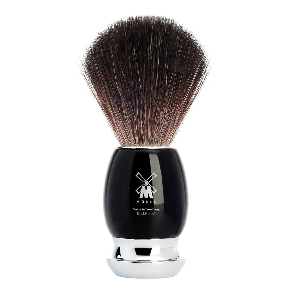 Mühle Shaving Black Fibre Barberkost, 21 mm, Vivo, Sort Kunstharpiks