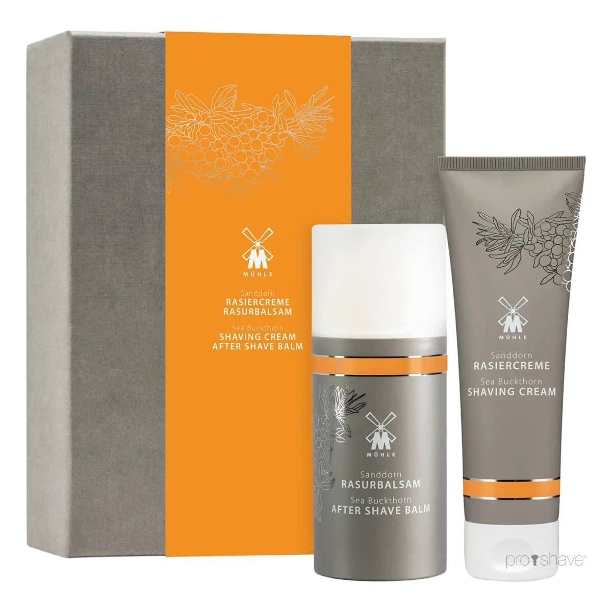Mühle Shaving Gaveæske med Barbercreme og Aftershave Balm, Havtorn