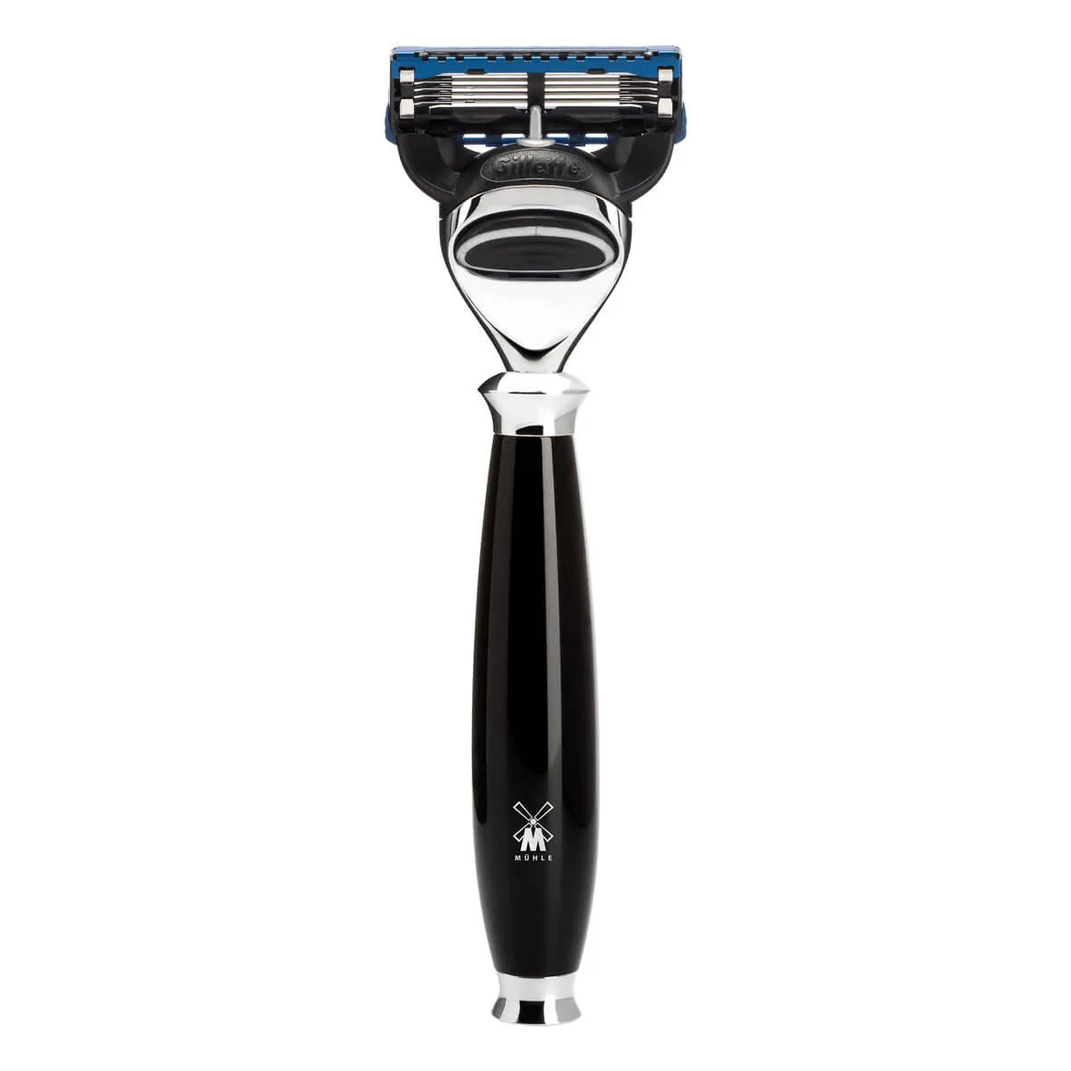 Mühle Shaving Gillette Fusion Skraber, Purist, Sort Kunstharpiks