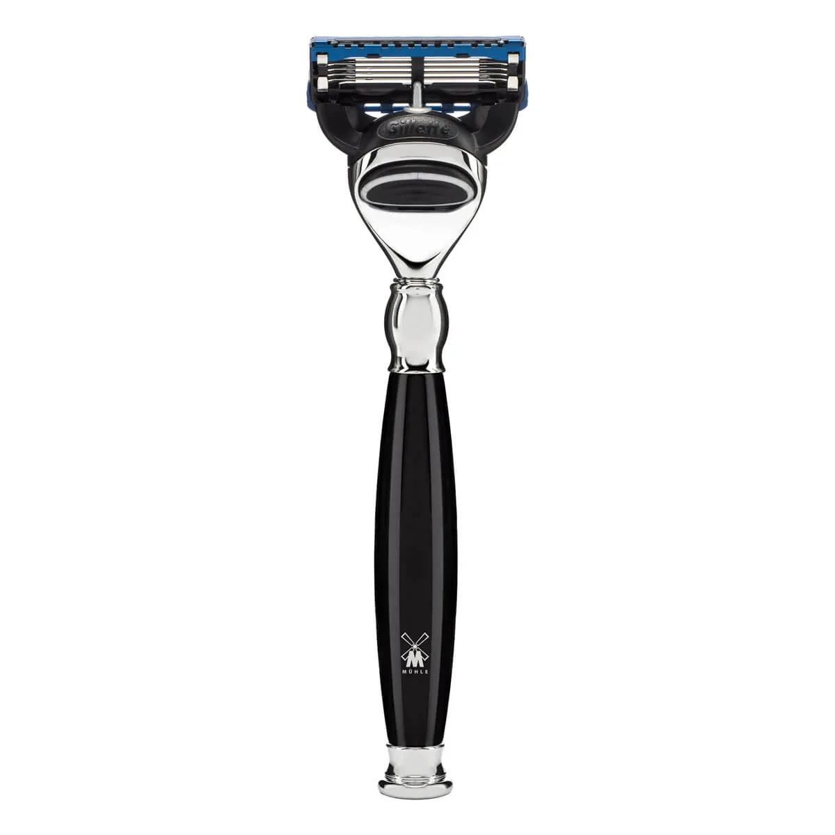 Mühle Shaving Gillette Fusion Skraber, Sophist, Sort Kunstharpiks