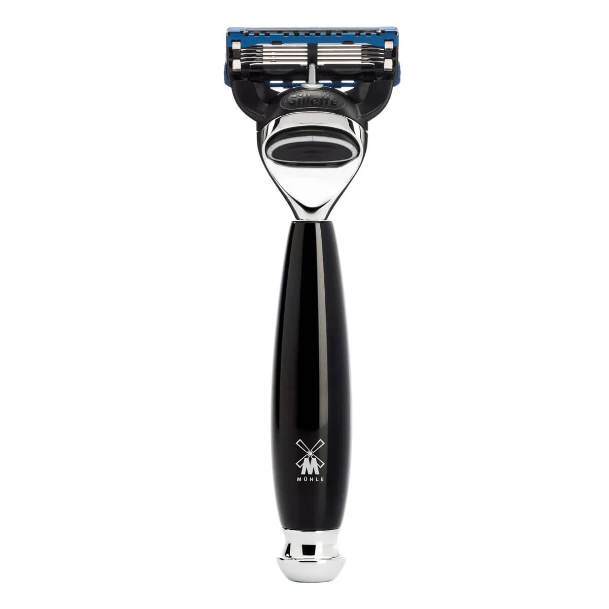 Mühle Shaving Gillette Fusion skraber, Vivo, Sort Kunstharpiks