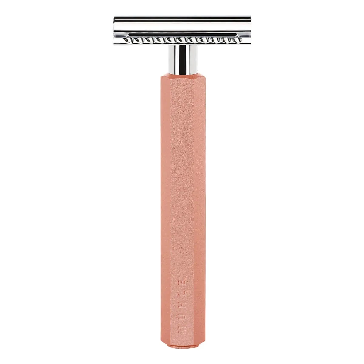 Mühle Shaving Mark Braun DE-skraber, Hexagon, Aluminium Sunrise
