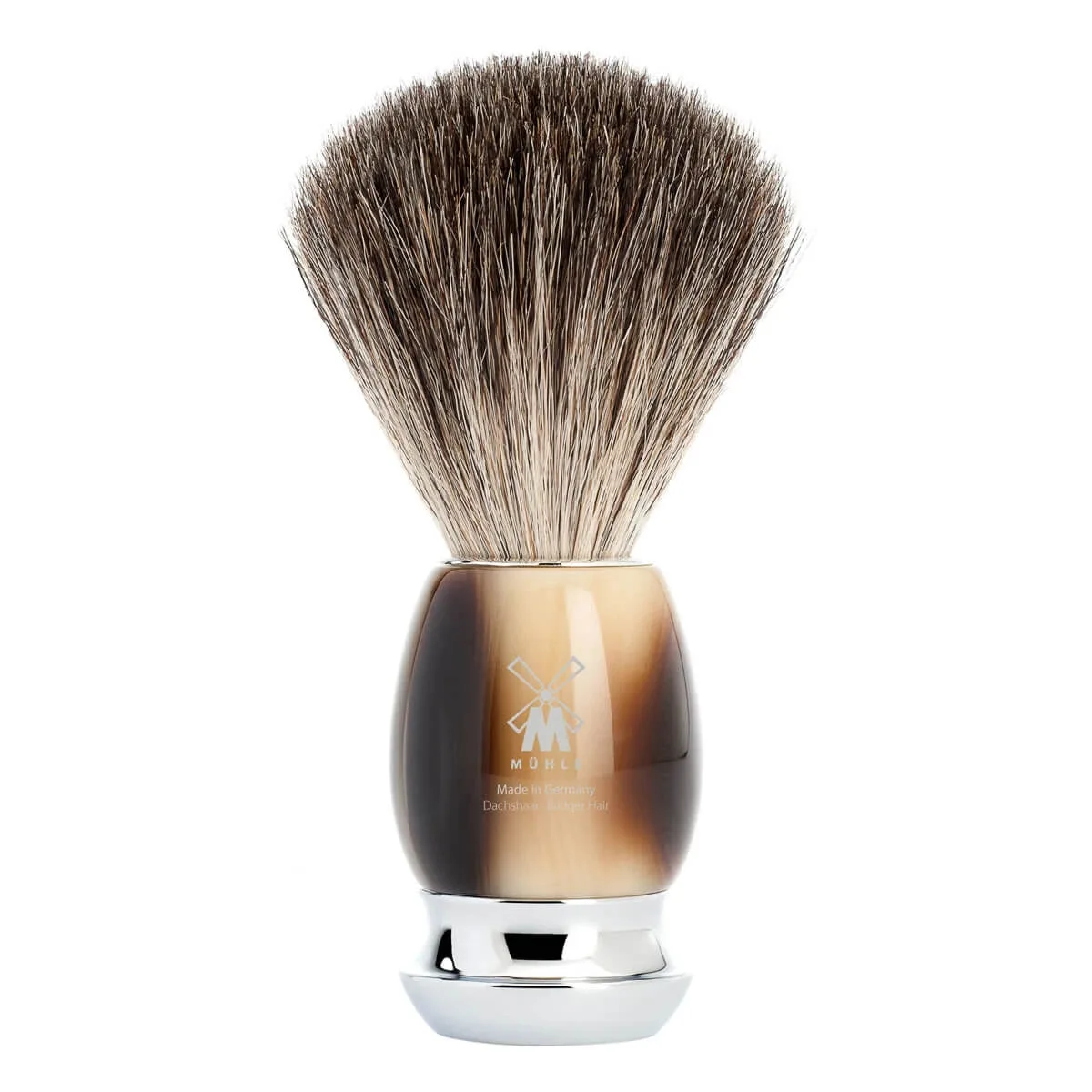 Mühle Shaving Pure Badger Barberkost, 21 mm, Vivo, Brunt Horn