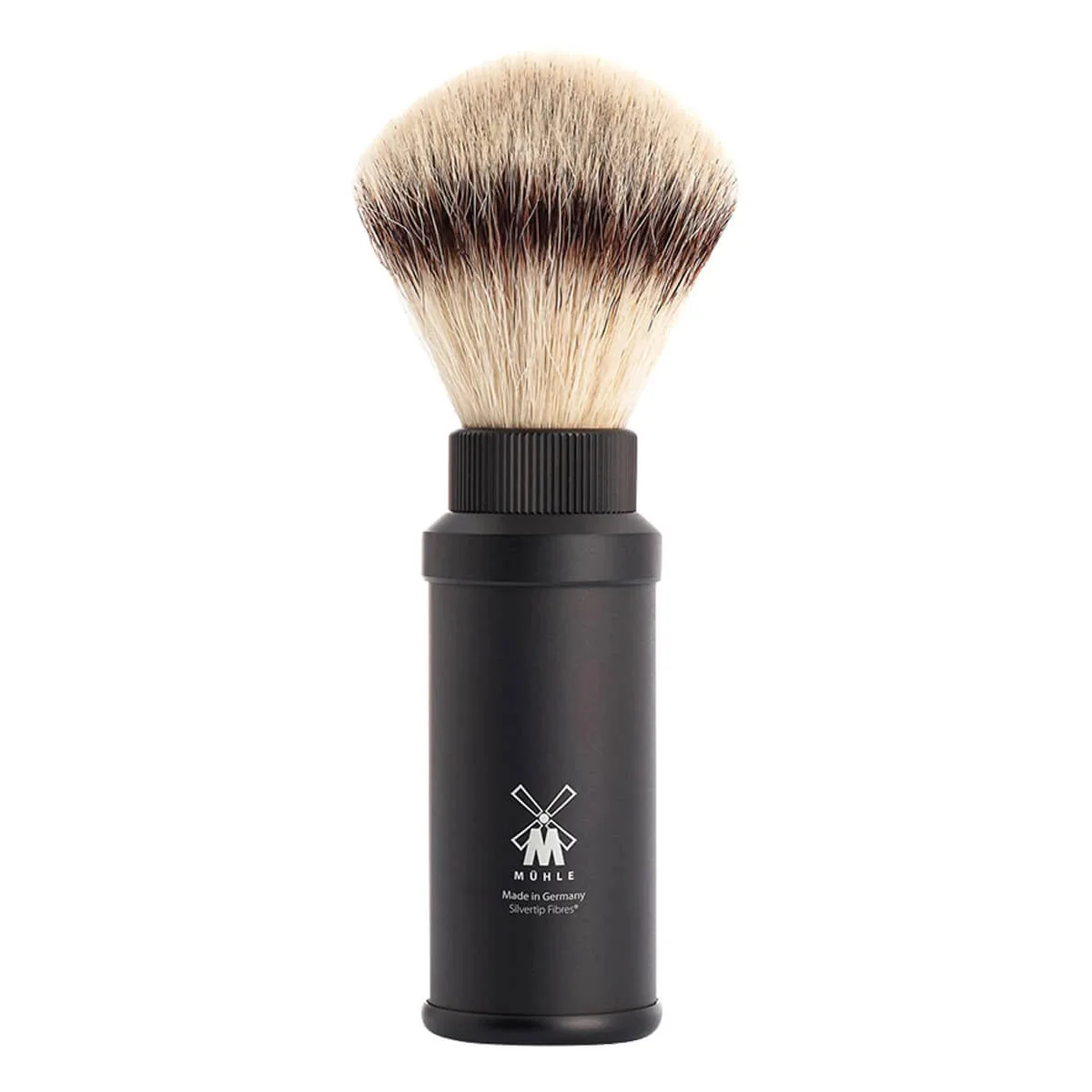 Mühle Shaving Rejsebørste Silvertip FibreÂ®, 21 mm, Mat sort