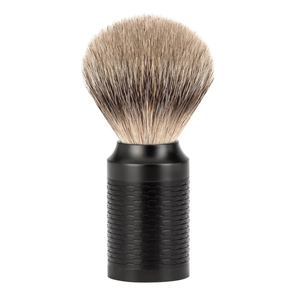 Mühle Rocca Silvertip Barberkost, Sort Rustfrit Stål (21 mm)