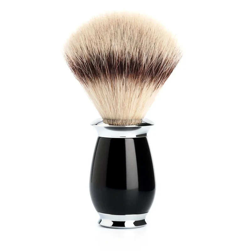 Mühle Shaving Silvertip FibreÂ® Barberkost, 21 mm, Purist, Sort Kunstharpiks