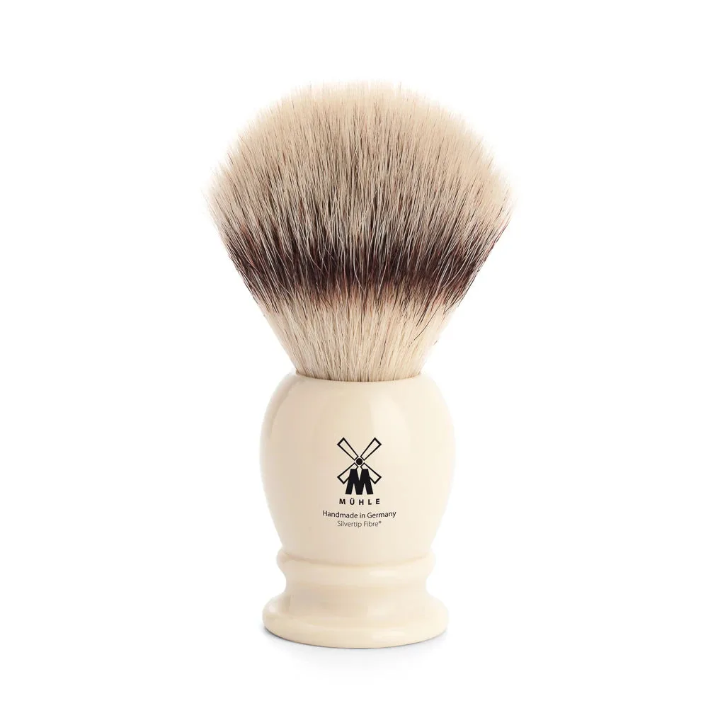 Mühle Syntetisk Rakborste Classic Resin Ivory Silvertip Fibre-L