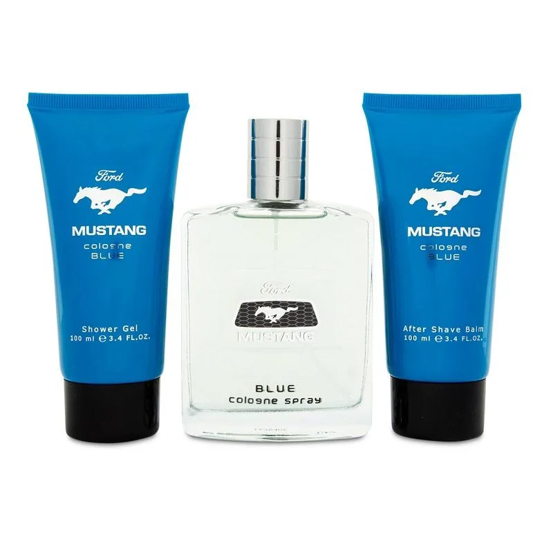 Giftset Ford Mustang Blue Cologne Edt 100ml + Shower Gel 100ml + AfterShave100ml