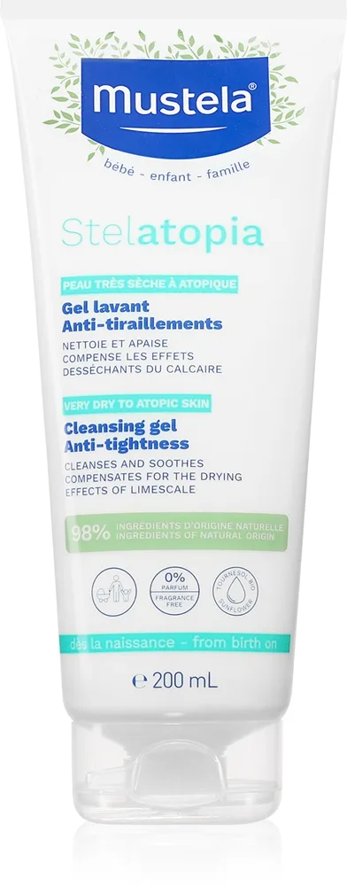 Mustela Bébé Sensitiv rensegel til atopisk hud 200 ml