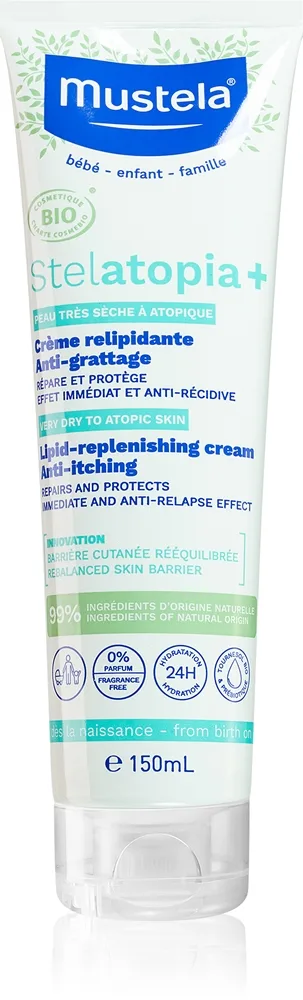 Mustela BIO Stelatopia+ Beroligende creme til børn fra fødslen 150 ml