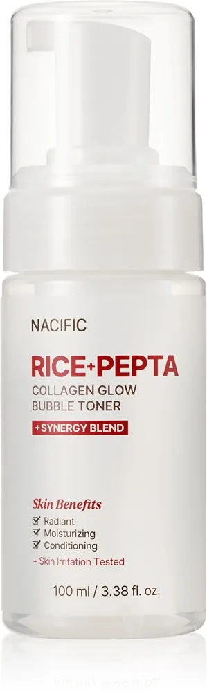 Nacific Rice + Pepta Collagen Glow Bubble Toner uppljusande ansiktsvatten med återfuktande effekt 100 ml