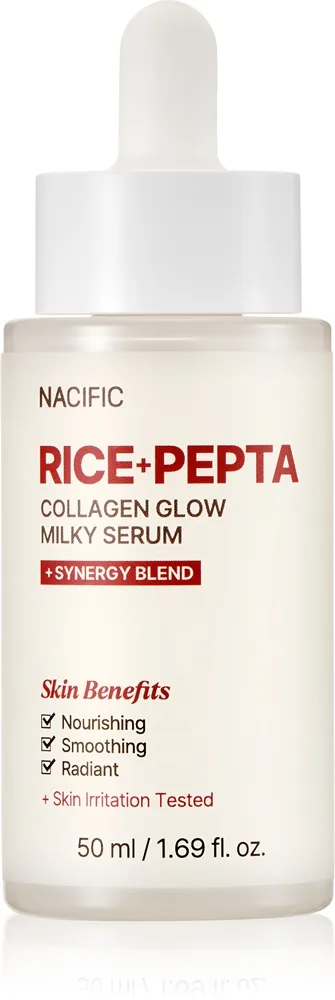 Nacific Rice + Pepta Collagen Glow Milky Serum Uppljusande ansiktsserum med återfuktande effekt 50 ml