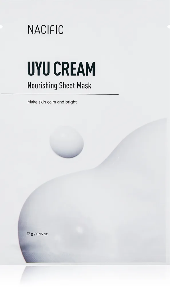 Nacific Uyu Cream Nourishing Mask Pack tehokosteuttava kasvonaamio rauhoittava vaikutus 1 kpl