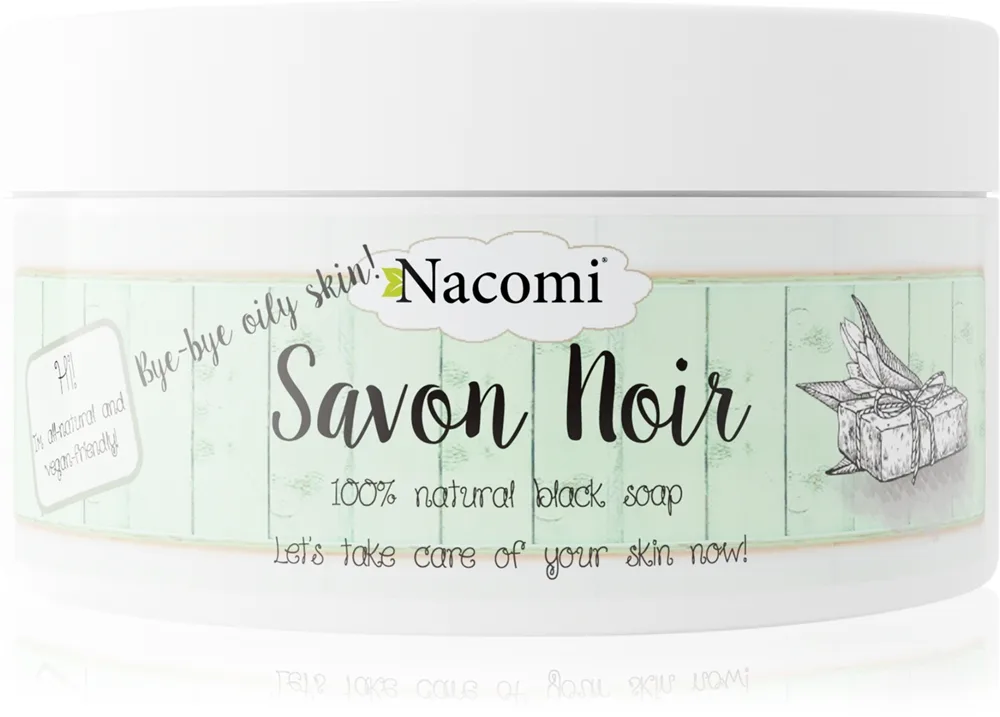 Nacomi Bye-Bye oily skin! Svart tvål för ansikte och kropp 120 g