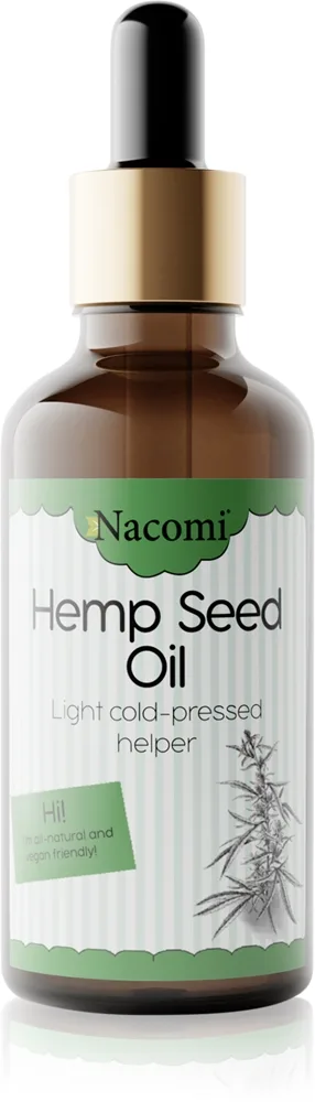Nacomi Light Cold-Pressed Helper hamppuöljy sisältää pipetin 50 ml