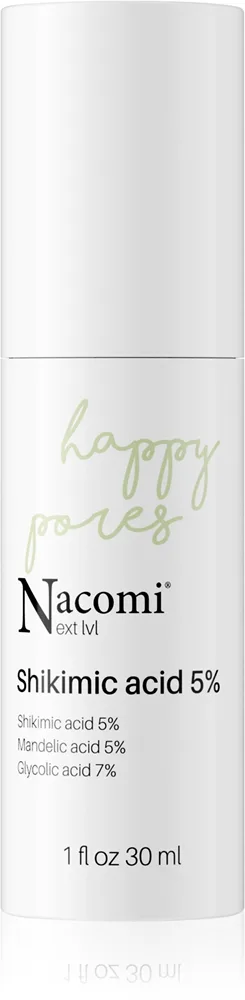 Nacomi Next Level Happy Pores Rensepeeling til problemhud og fedtet hud Shikimic acid 5% 30 ml