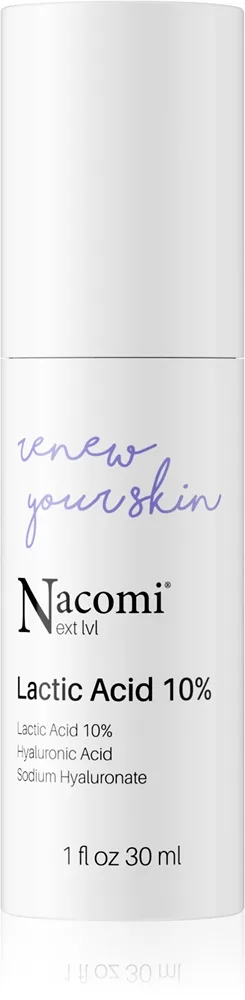 Nacomi Next Level Renew Your Skin silottava seerumi sisältää maitohappoa 30 ml